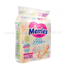 Подгузники для новорожденных Merries Newborn 90